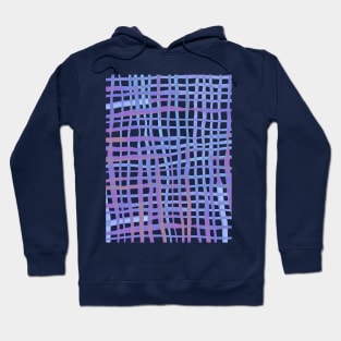 Watercolor doodle gingham - pastel blue and ultra violet Hoodie